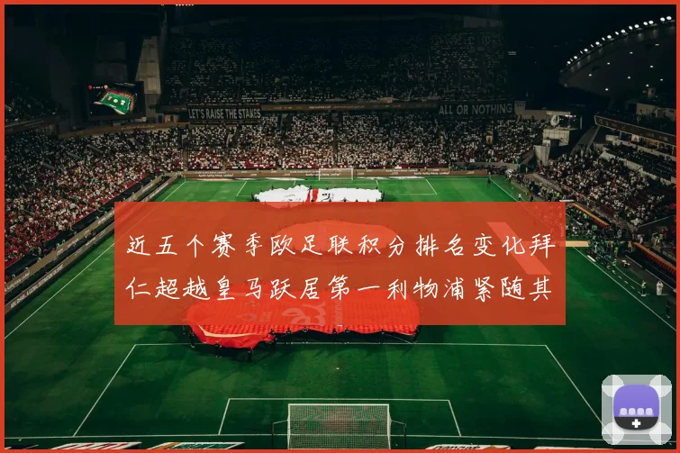 近五个赛季欧足联积分排名变化拜仁超越皇马跃居第一利物浦紧随其后位列第三
